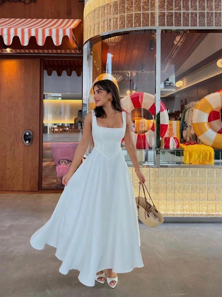 Women's Elegant White Dress
