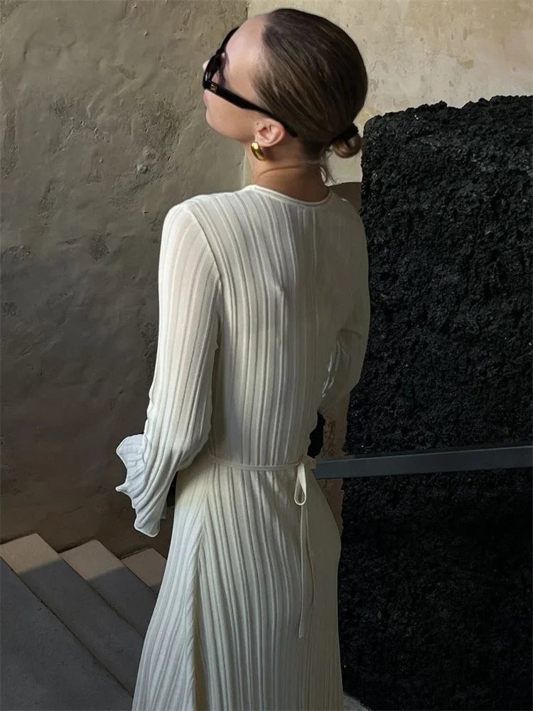 Women Lace-Up Dress