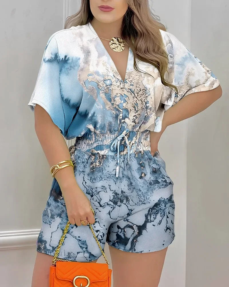 Women V Neck Tops Rompers Overall