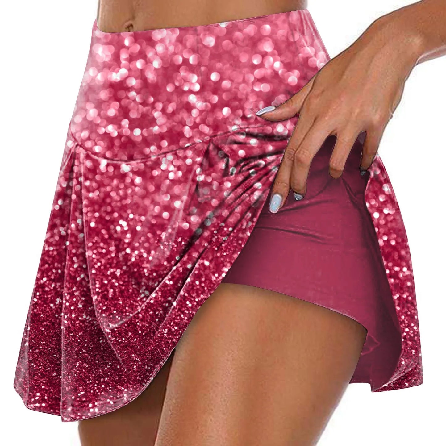 Women's Sports Elastic Tennis Skirt