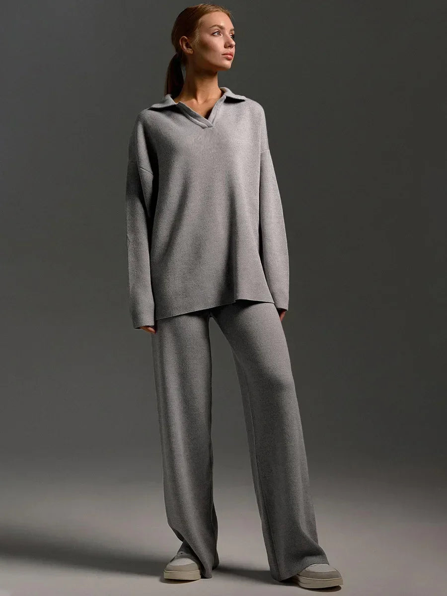 Women's Winter Thick Knitted Suits