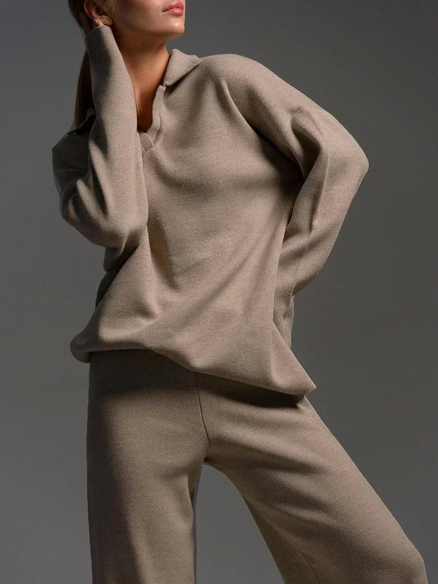 Women's Winter Thick Knitted Suits