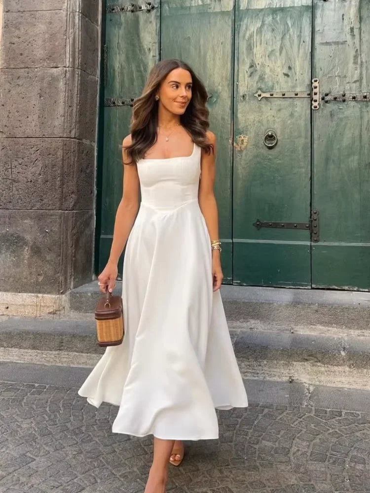 Women's Elegant White Dress