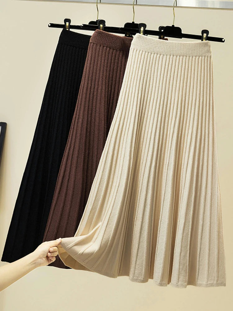 Pleated Long Skirts