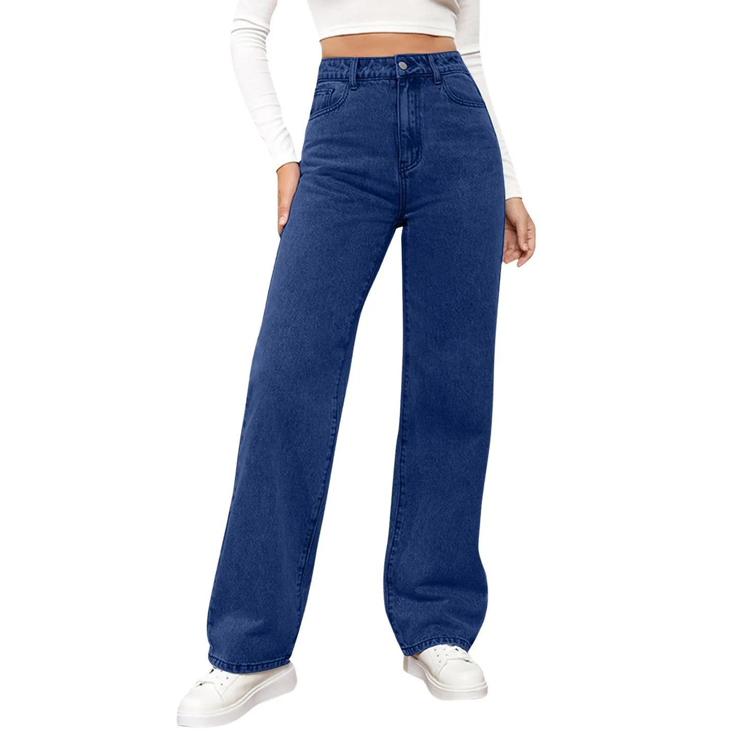 Versatile Straight Leg Pants Jeans