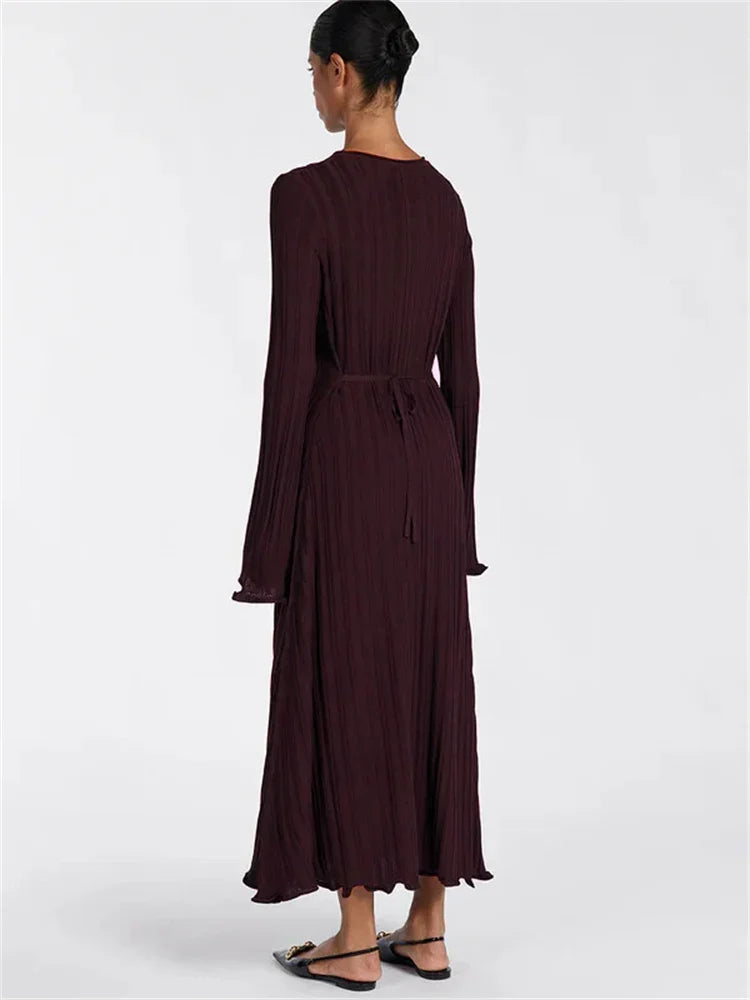 Women Lace-Up Dress