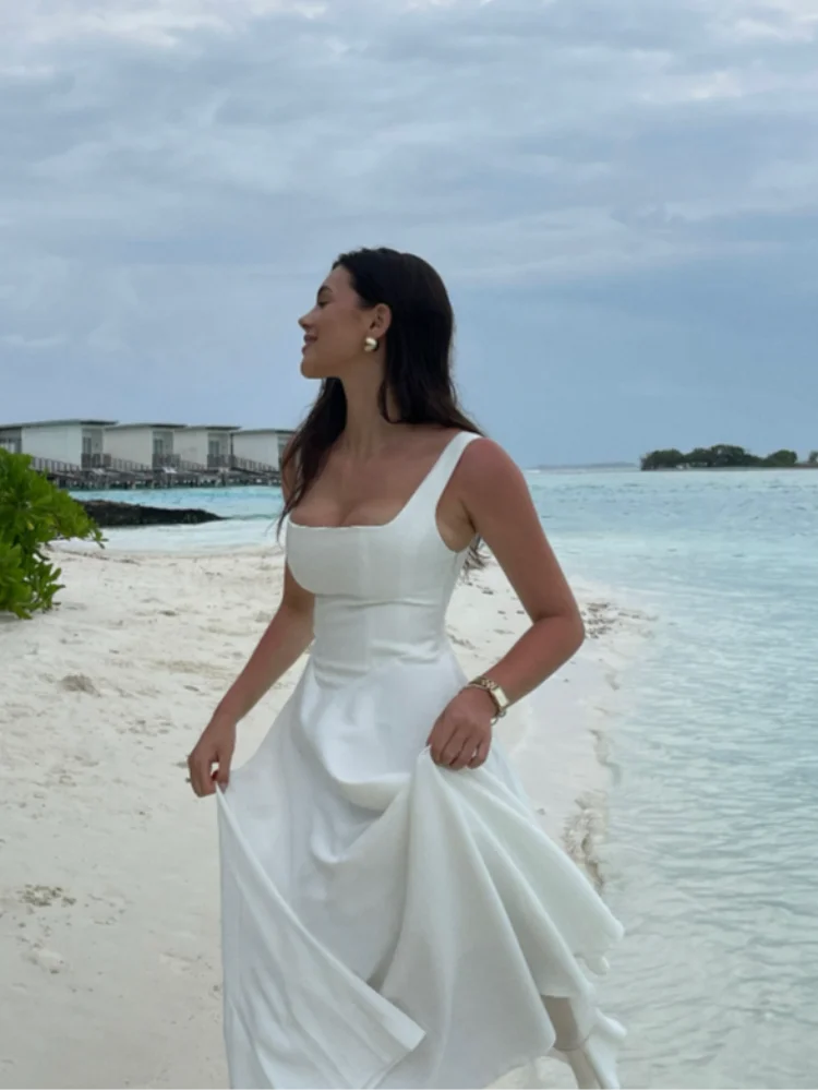 Women's Elegant White Dress