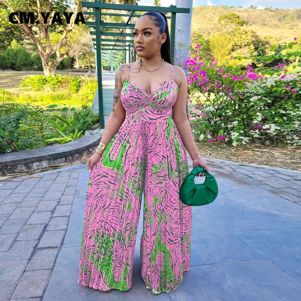 Women Leopard Strap Loose Romper