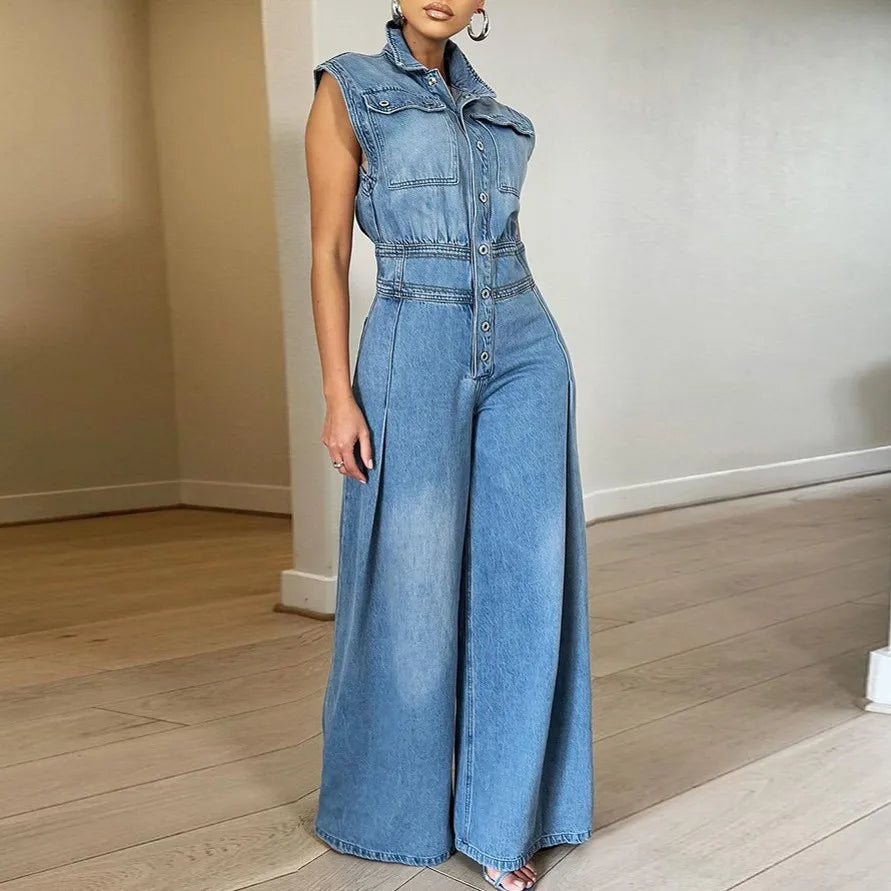 Women's Denim Jumpsuit