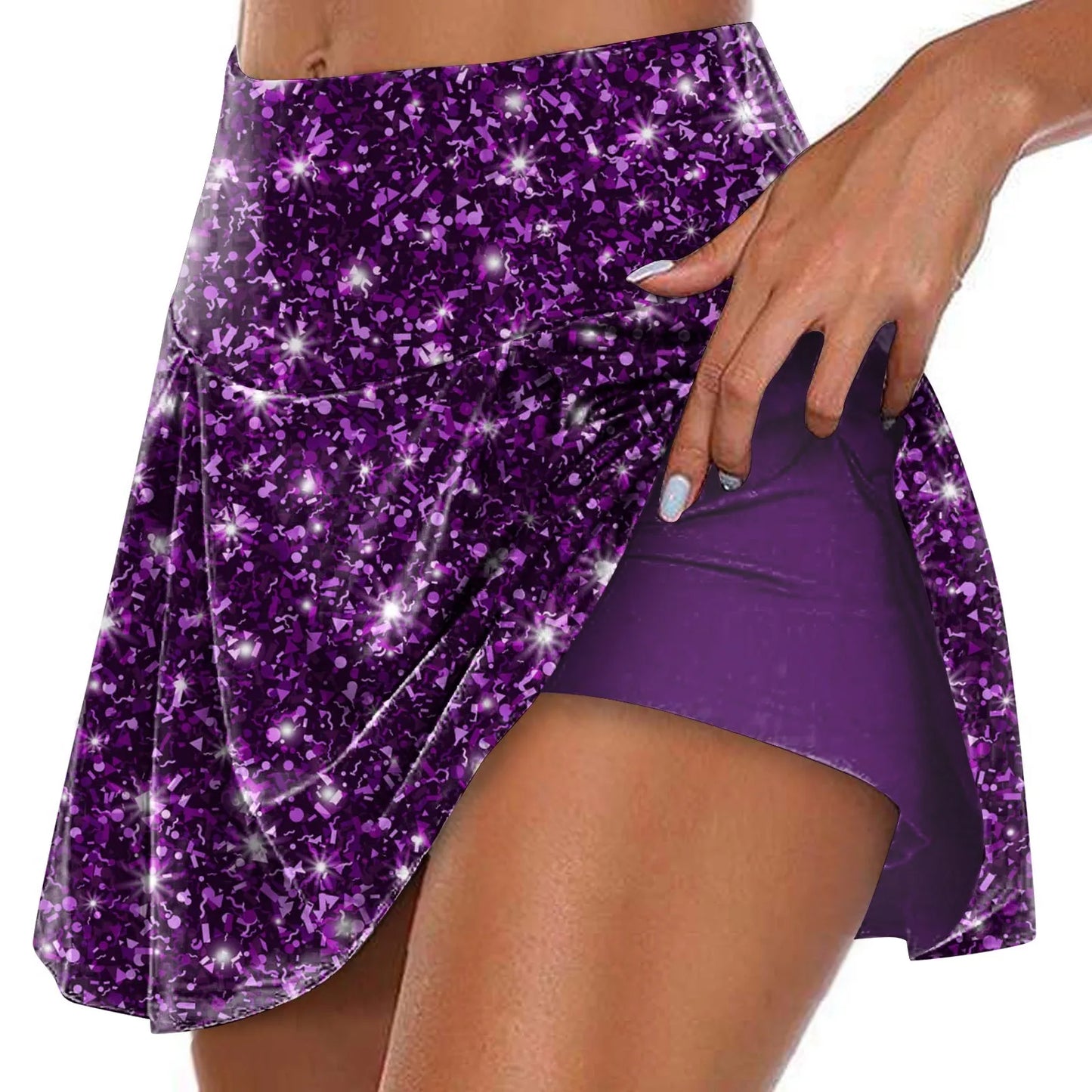 Women's Sports Elastic Tennis Skirt