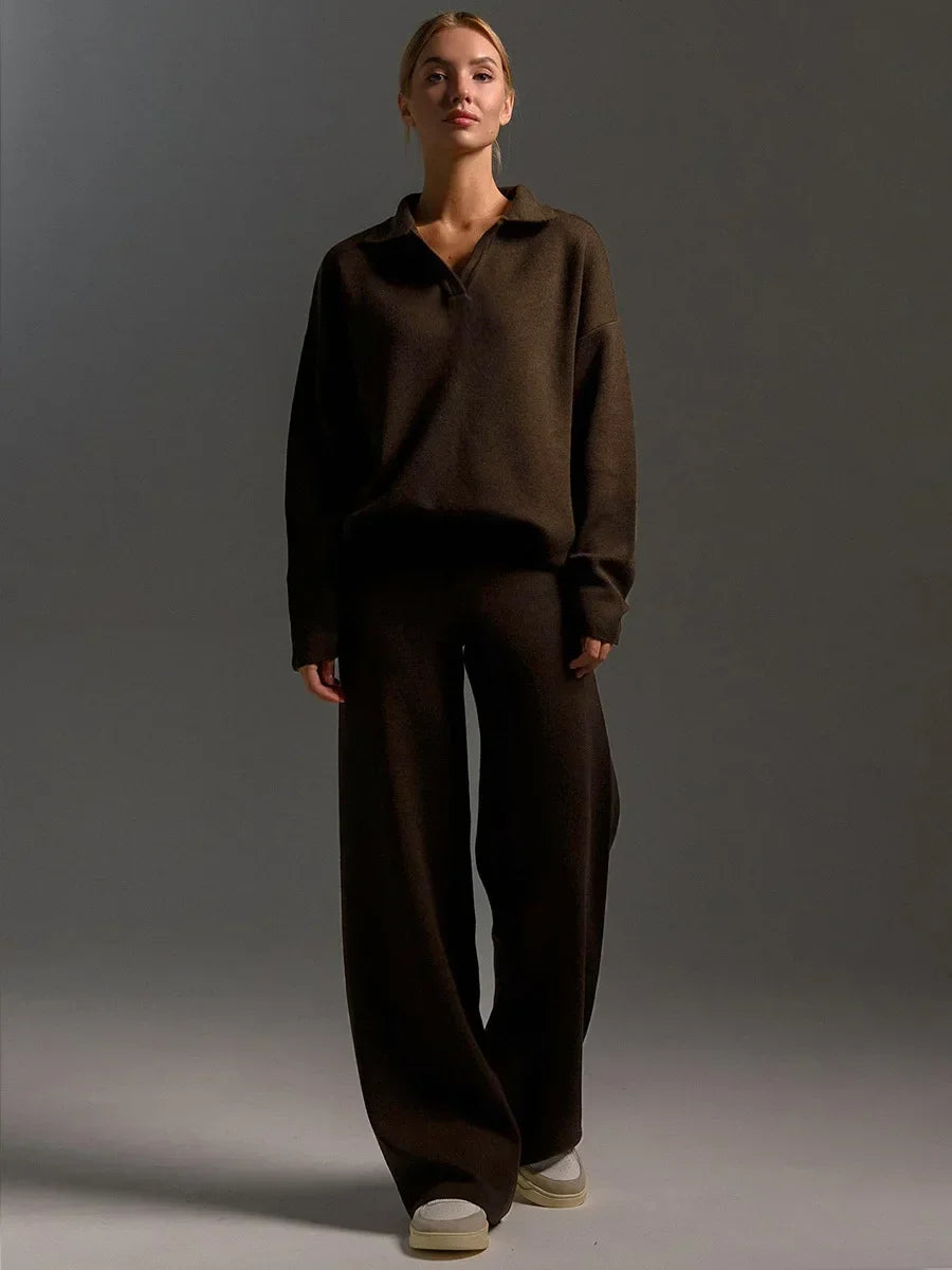Women's Winter Thick Knitted Suits