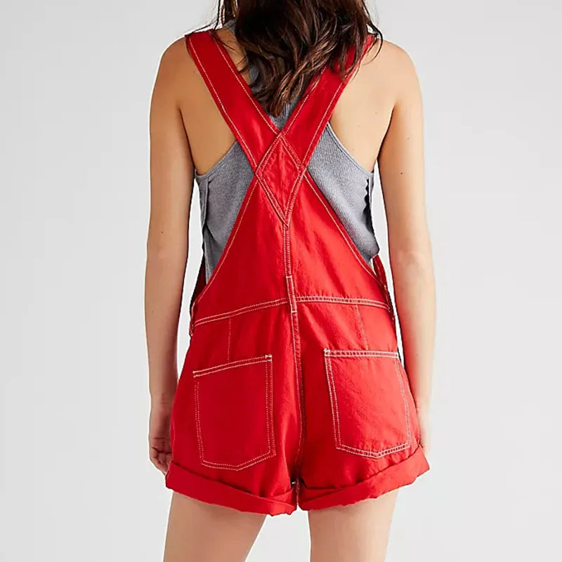 Vintage Black Denim Rompers