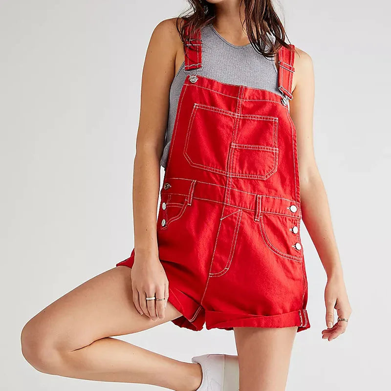 Vintage Black Denim Rompers