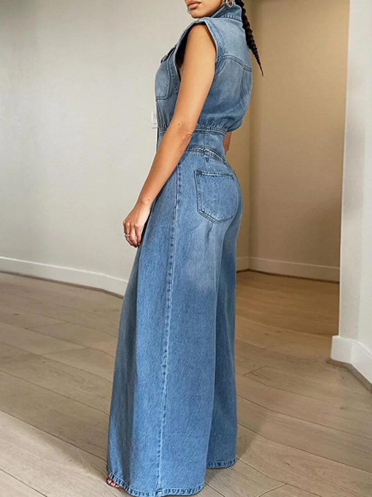 Women's Denim Jumpsuit