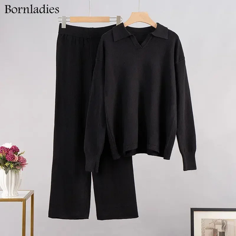 Women's Winter Thick Knitted Suits