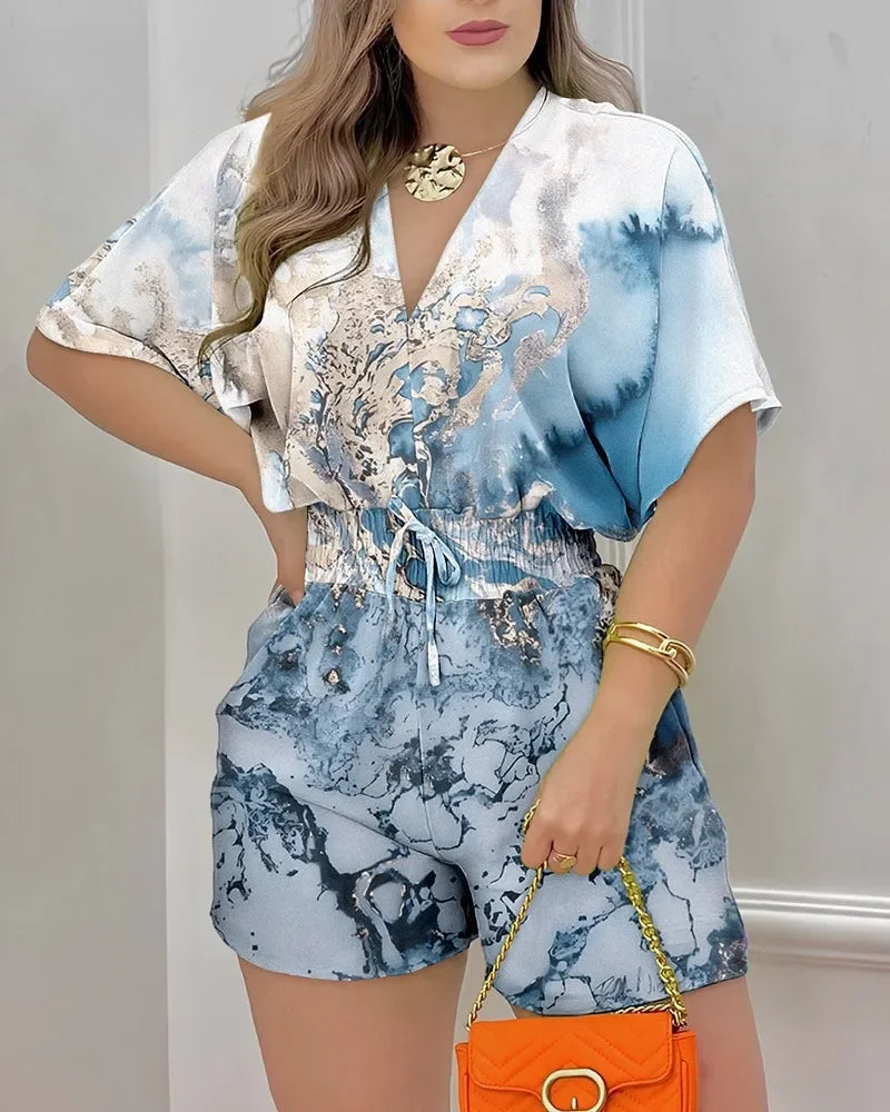 Women V Neck Tops Rompers Overall