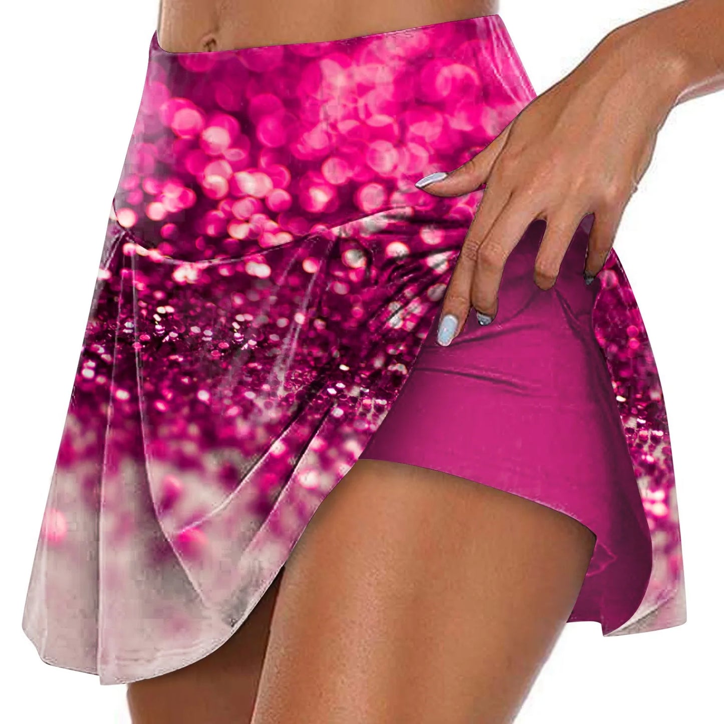 Women's Sports Elastic Tennis Skirt