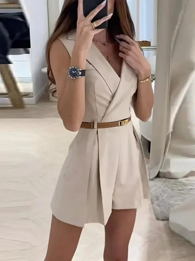 Elegant Women's Jumpsuit With Belt