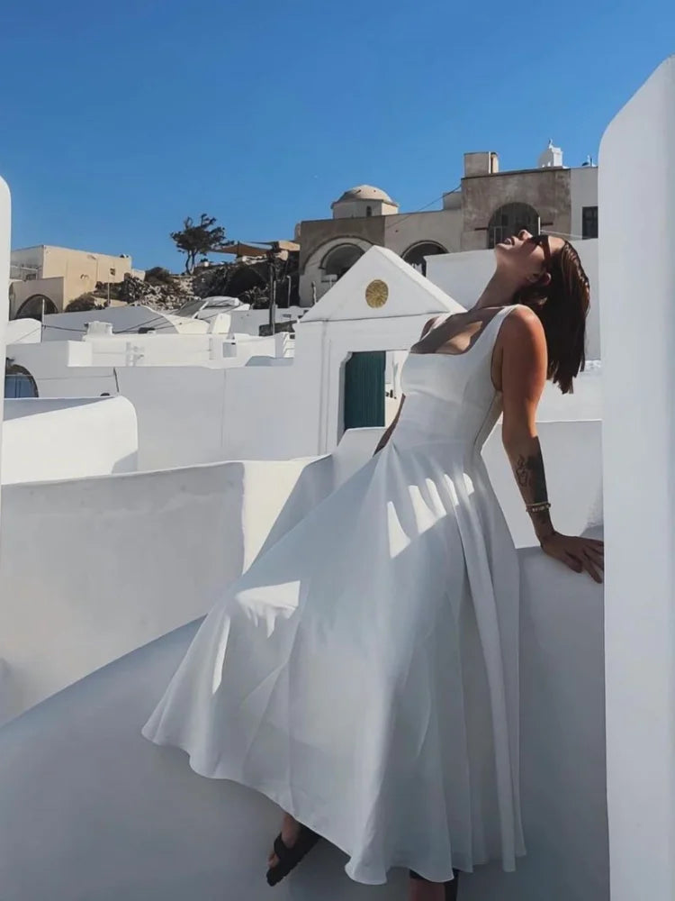 Women's Elegant White Dress