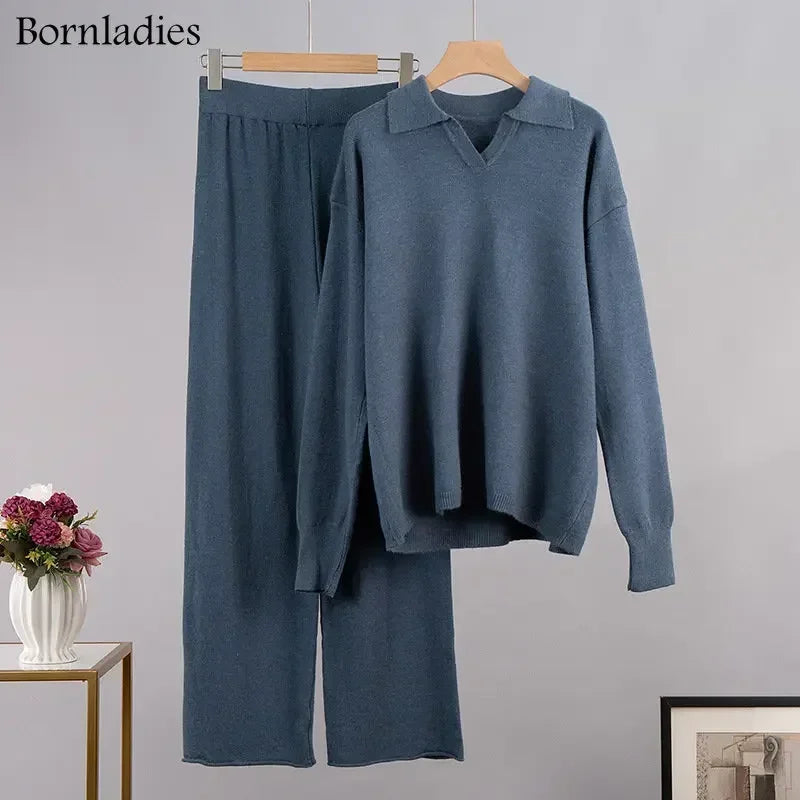 Women's Winter Thick Knitted Suits