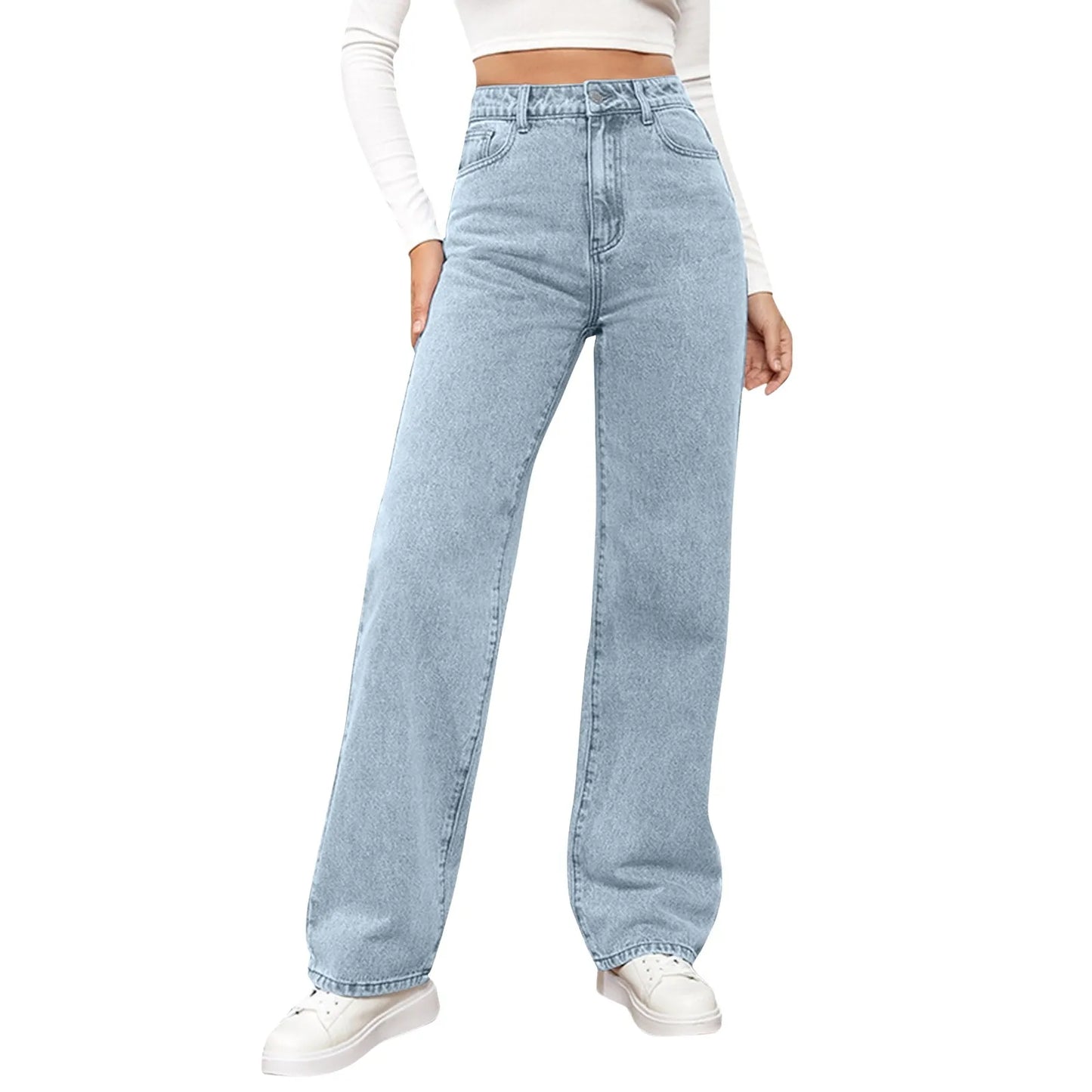 Versatile Straight Leg Pants Jeans