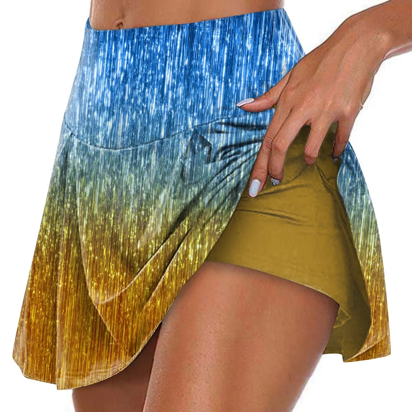 Women's Sports Elastic Tennis Skirt