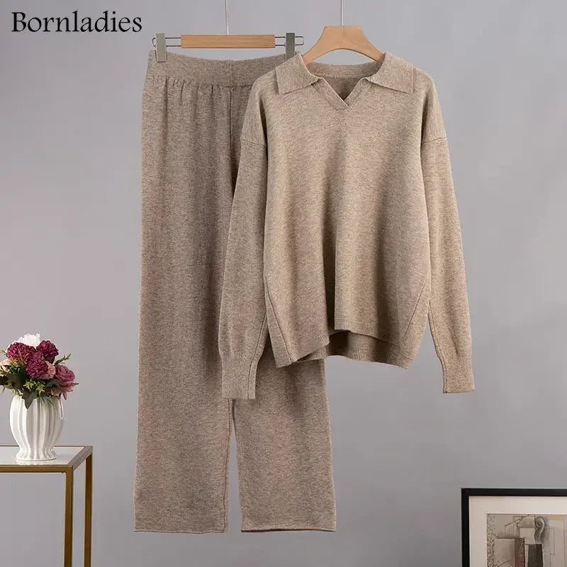Women's Winter Thick Knitted Suits