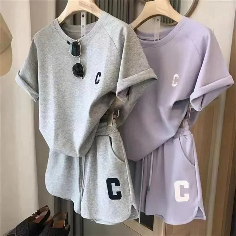 Women Top Shorts Set