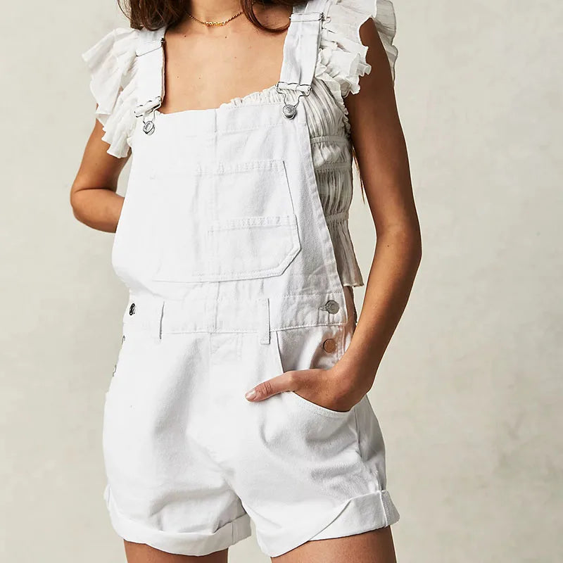 Vintage Black Denim Rompers