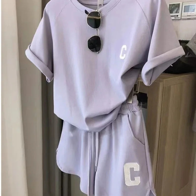 Women Top Shorts Set
