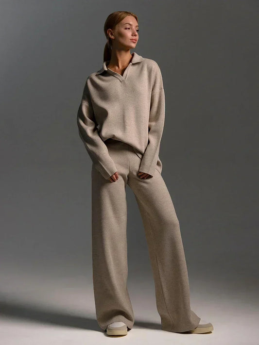 Women's Winter Thick Knitted Suits