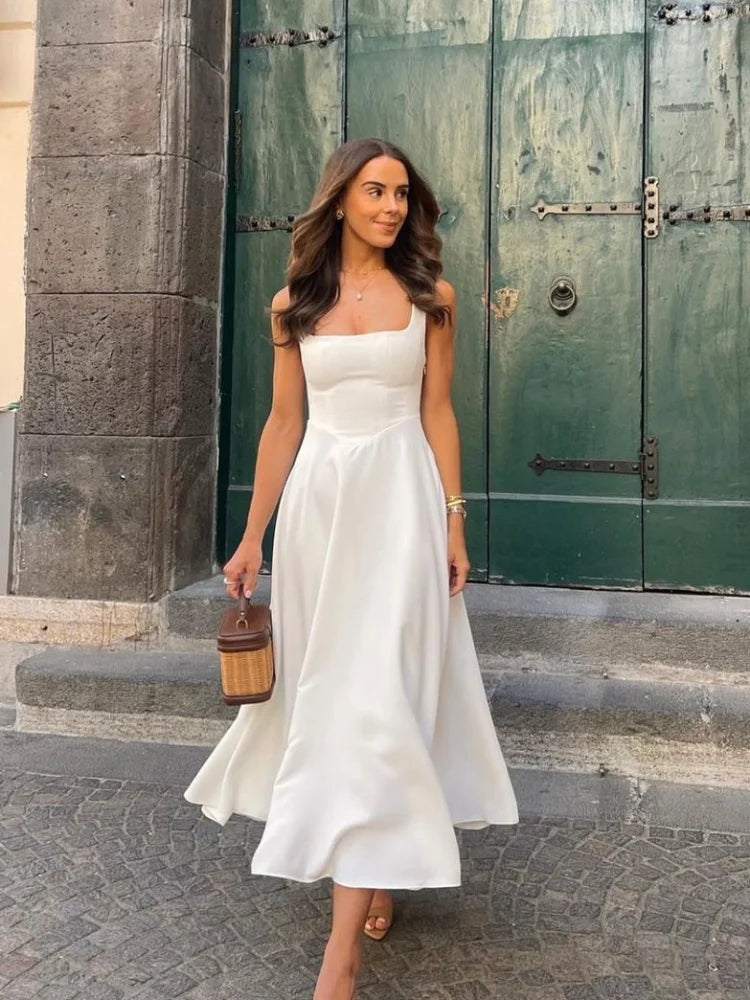 Women's Elegant White Dress