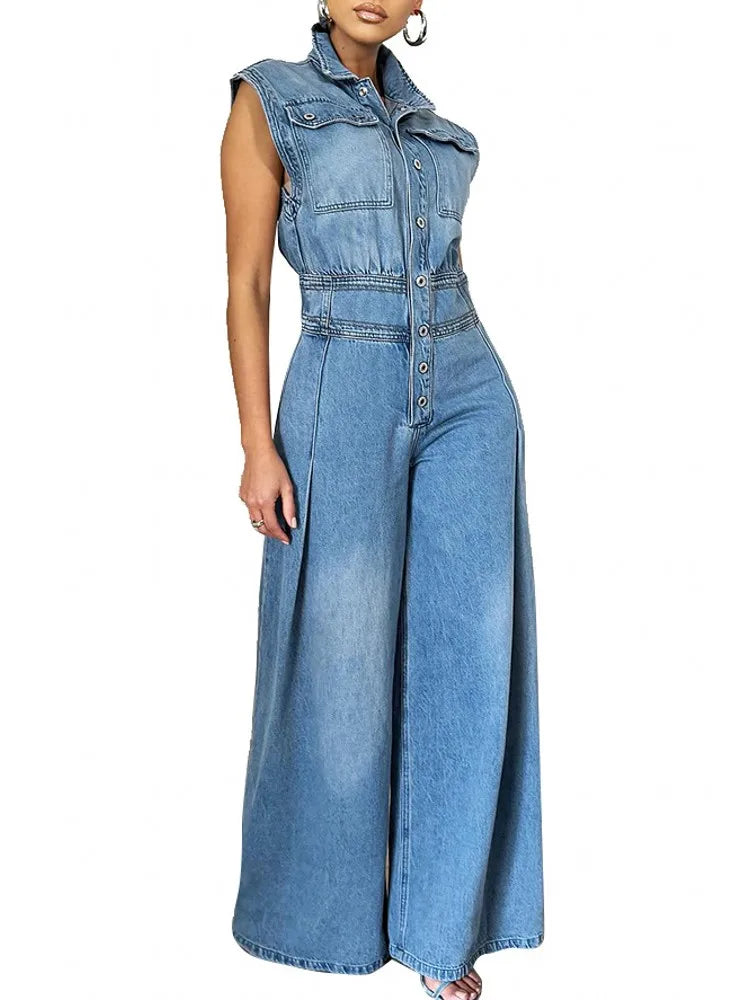 Women's Denim Jumpsuit