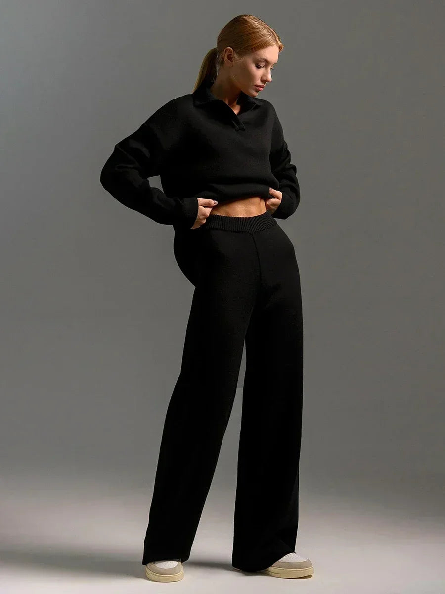 Women's Winter Thick Knitted Suits