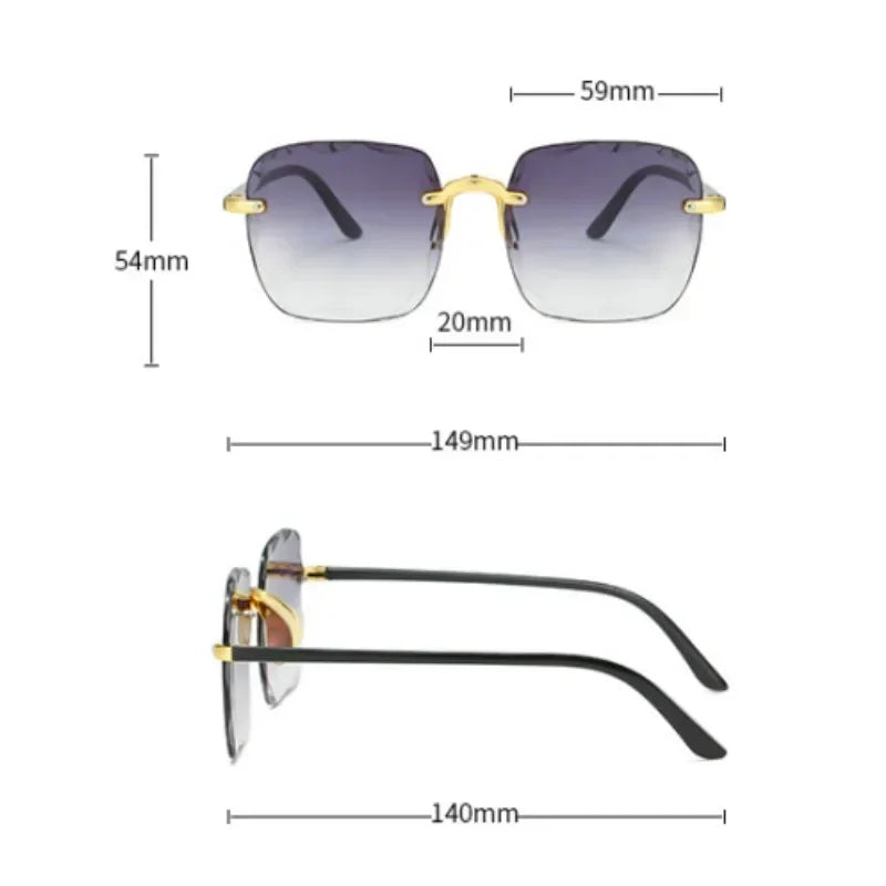 Rimless Women's Sunglasses