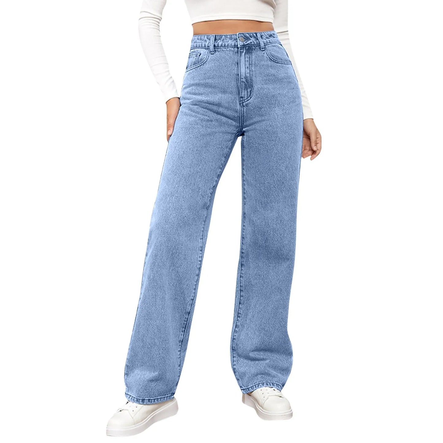 Versatile Straight Leg Pants Jeans