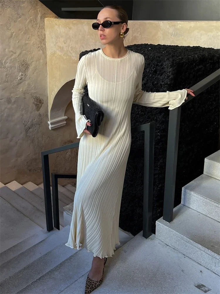 Women Lace-Up Dress
