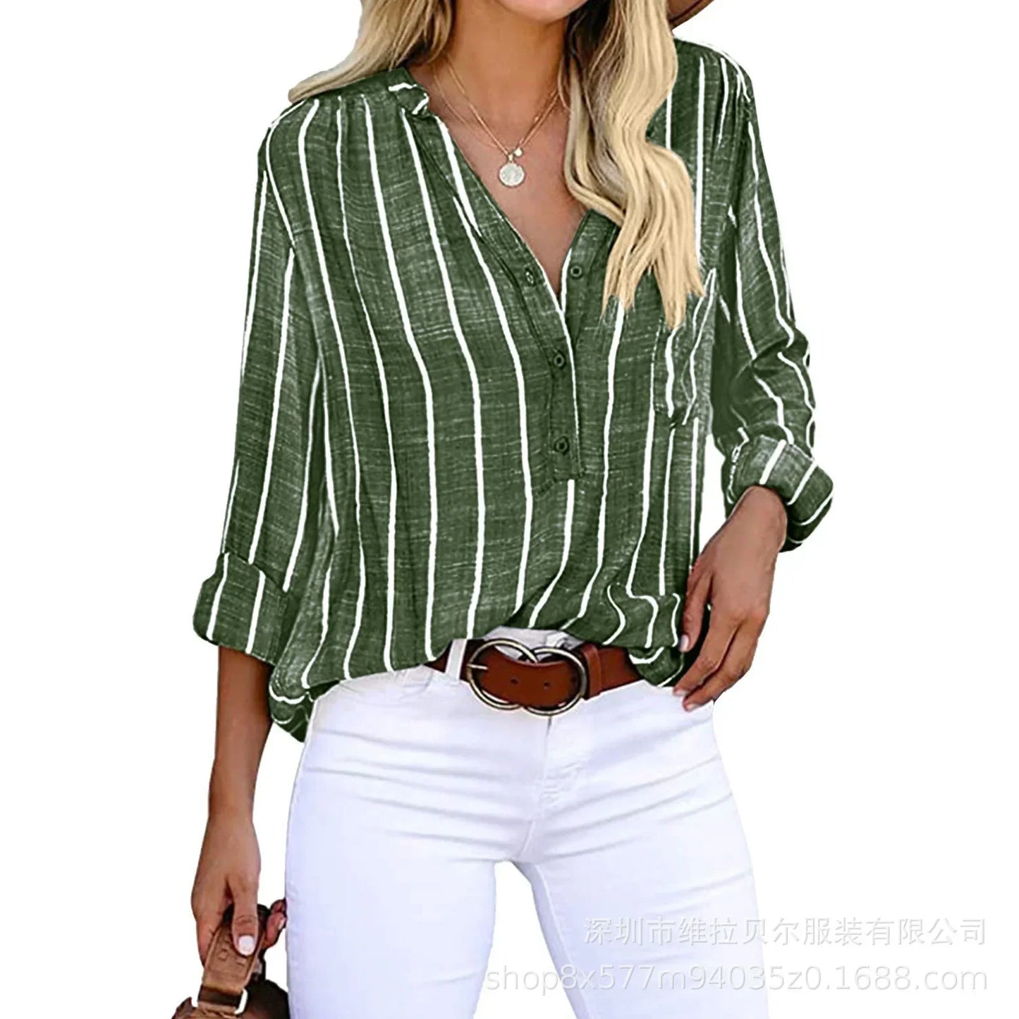 Women's Nice Casual Striped Shirt.